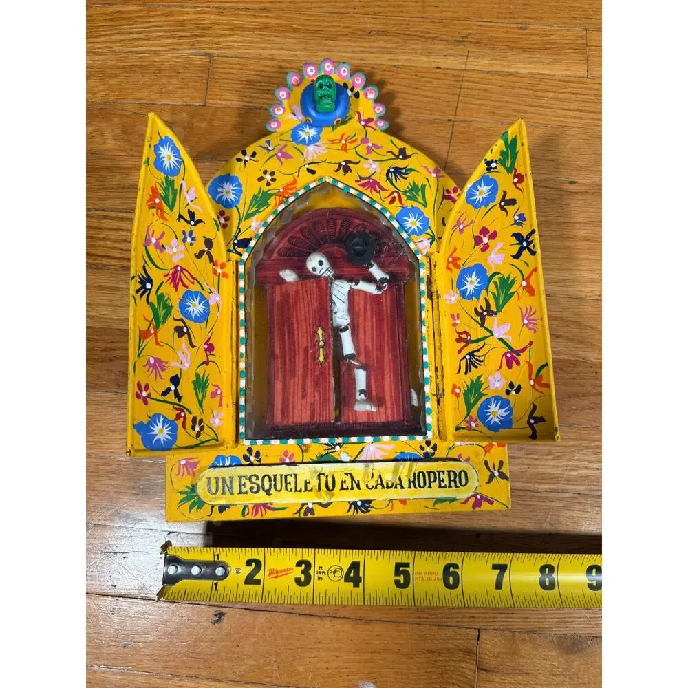 Cielito Lindo Estudio Mexican Folk Art Skeleton Nicho Day of Dead Handmade Mexic